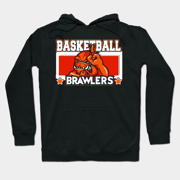 Basketball Brawlers Sports Bball Mascot Team Hoodie by Foxxy Merch